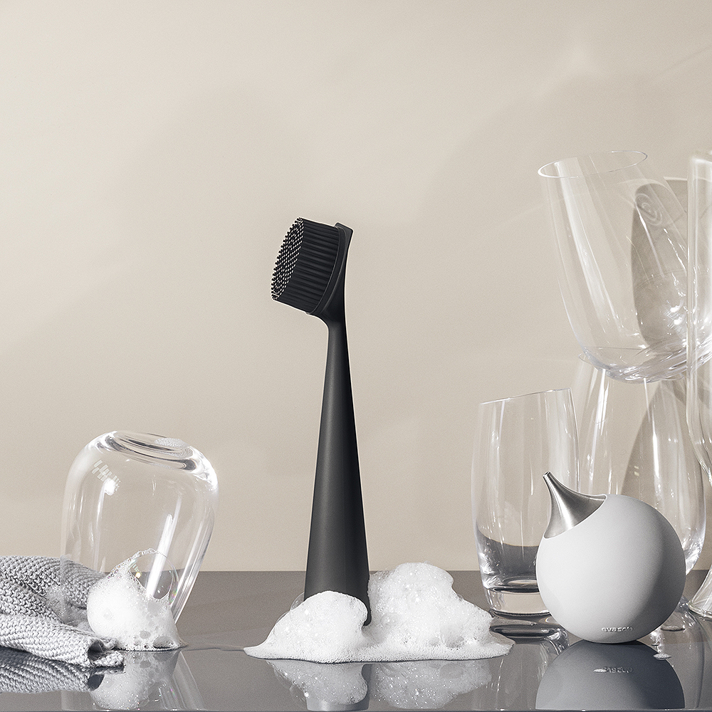 Diskborste Silikon Svart