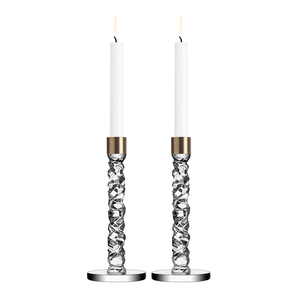 Carat Ljusstake 24,2 cm 2-pack Mässing