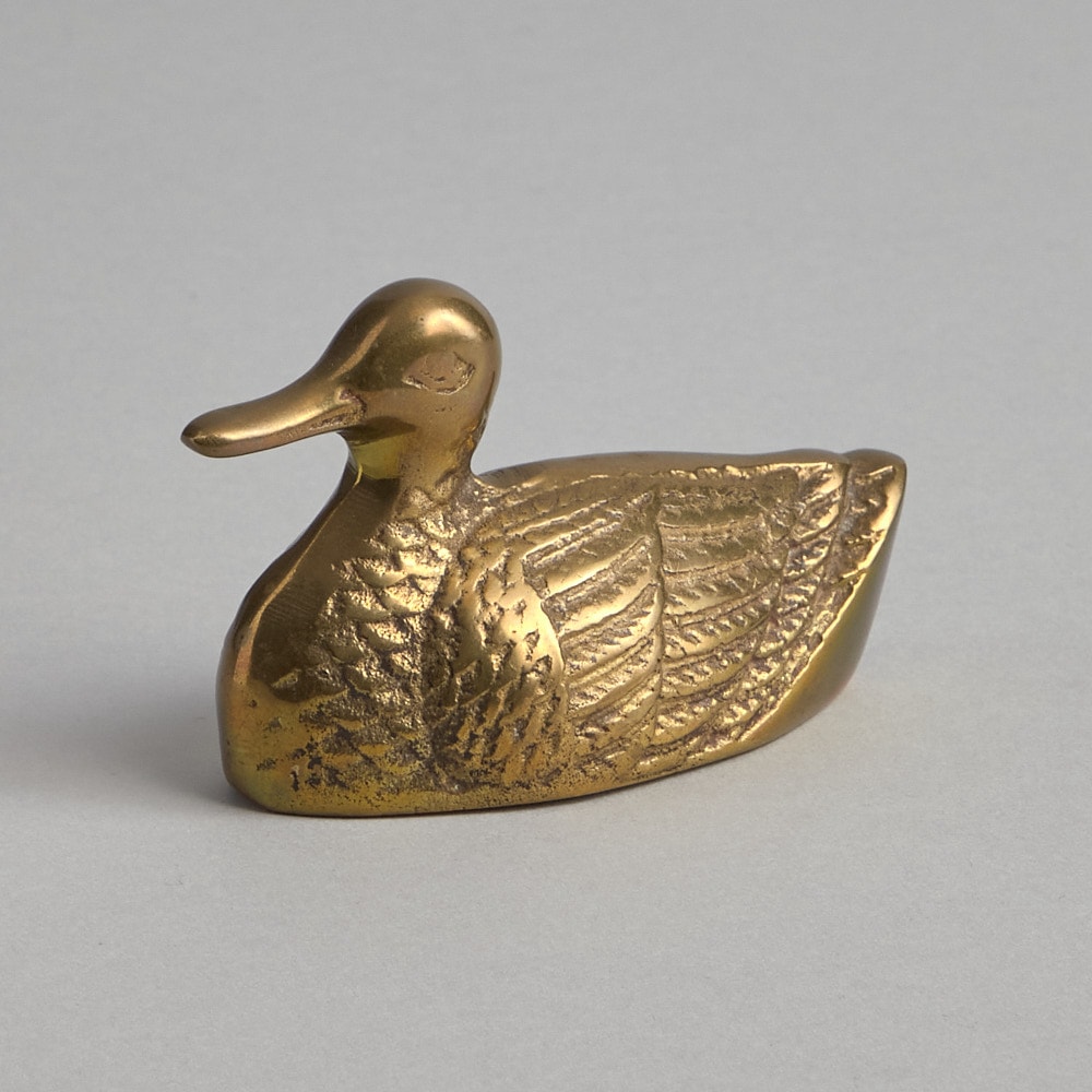 SÅLD Andfigurin Mässing