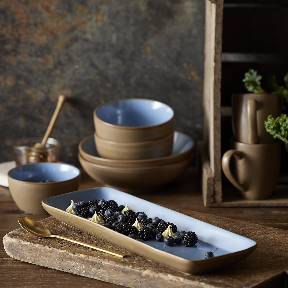 BITZ Serveringsfat 38x14 cm Wood/Ocean