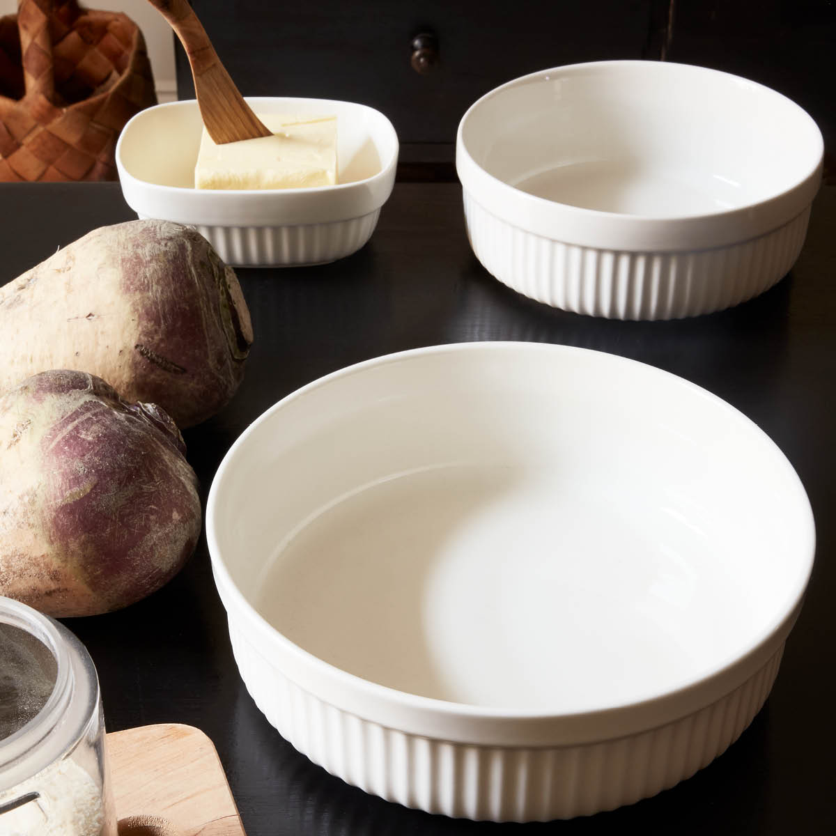 Uunikokki Ugnsform rund 2 L Vit