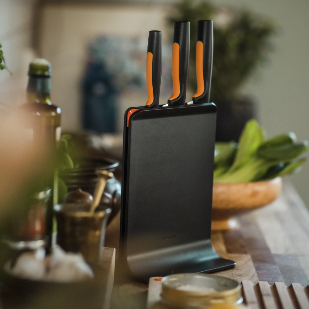 Functional Form Knivblock med 3 Knivar Svart