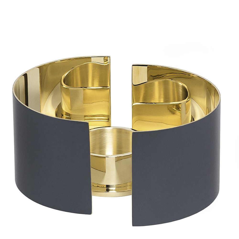 Infinity Ljuslykta 3 delar 6 cm Mörkgrå