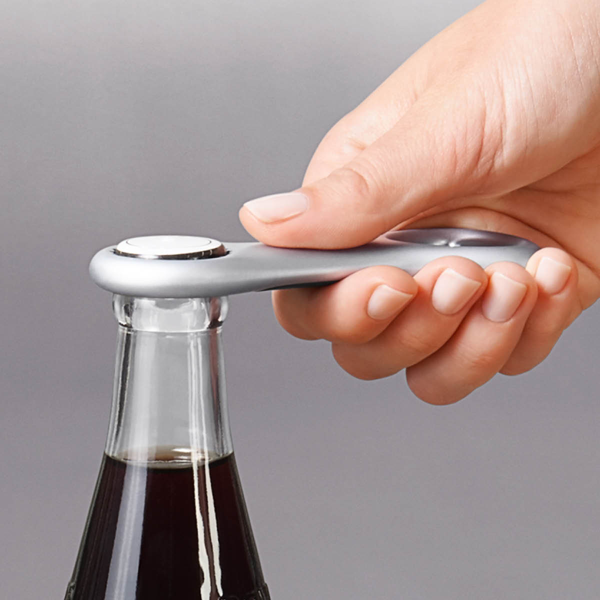 Flasköppnare 12 cm Grå