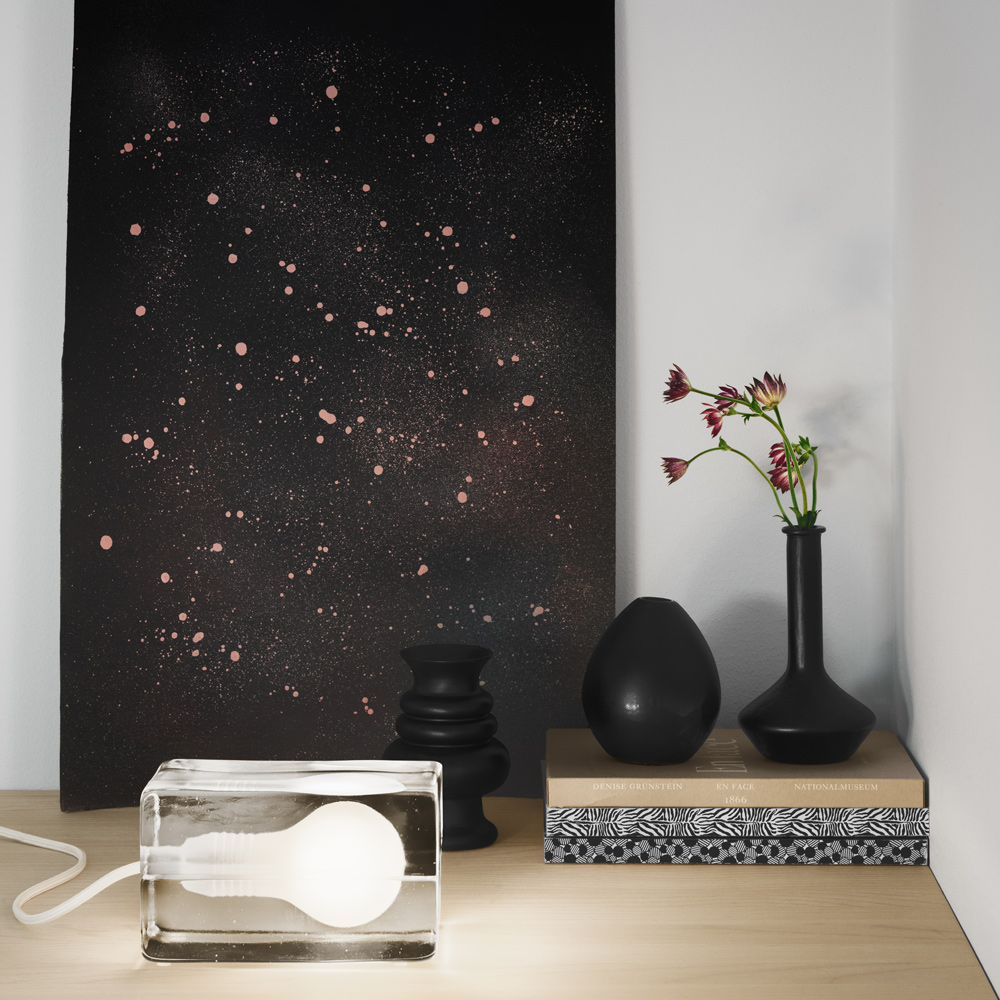 Block Lamp mini Svart sladd