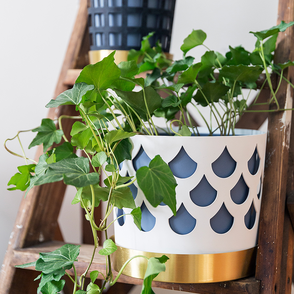 Trio Kruka Drop 18 cm Vit