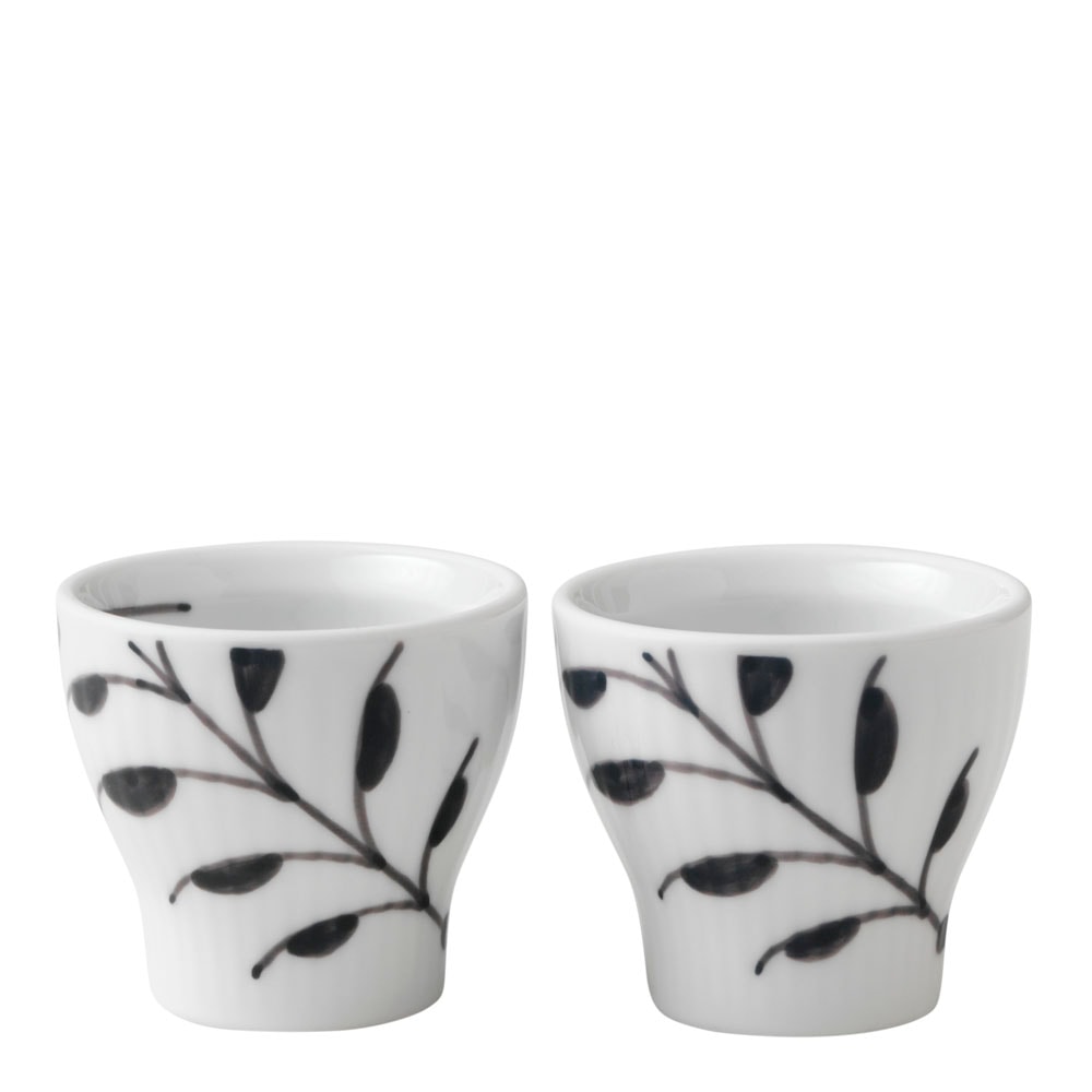 Black Fluted Mega Äggkopp 2-pack