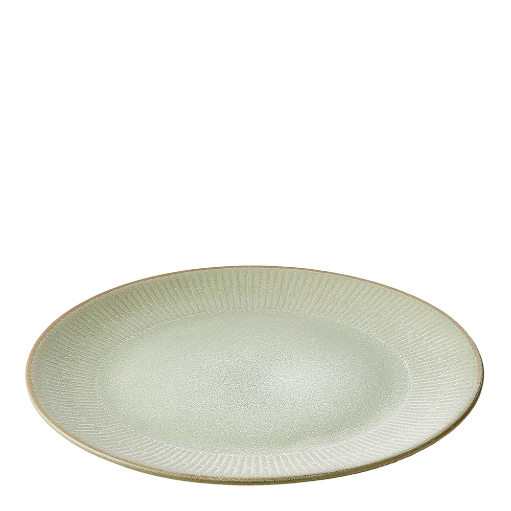 Relief Stoneware Tallrik 27 cm Grön