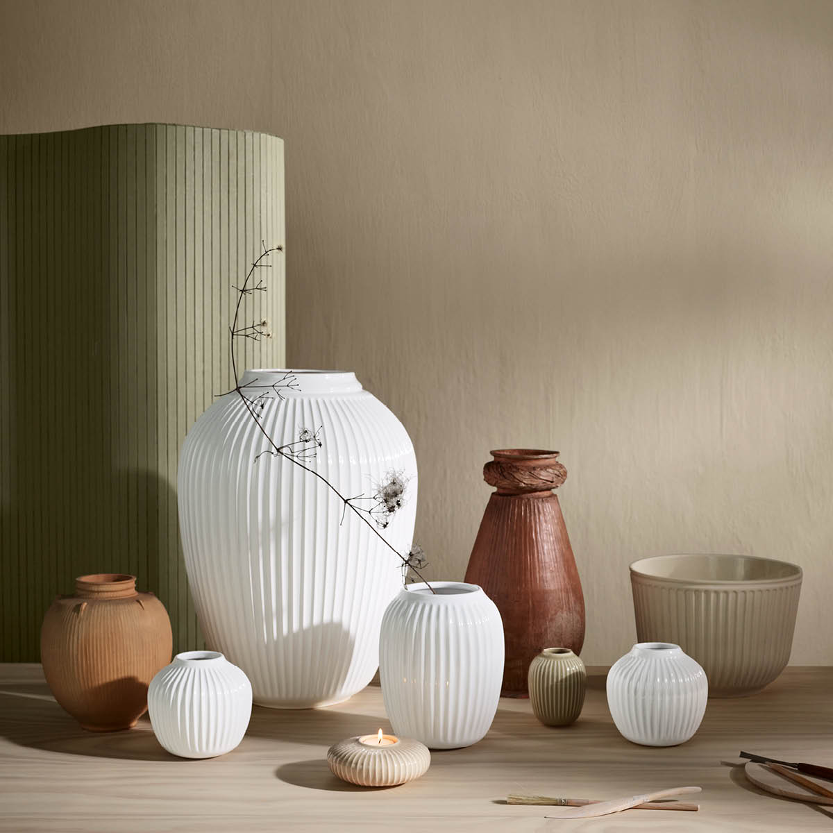 Hammersh?i Ljusstake 8 cm Vit