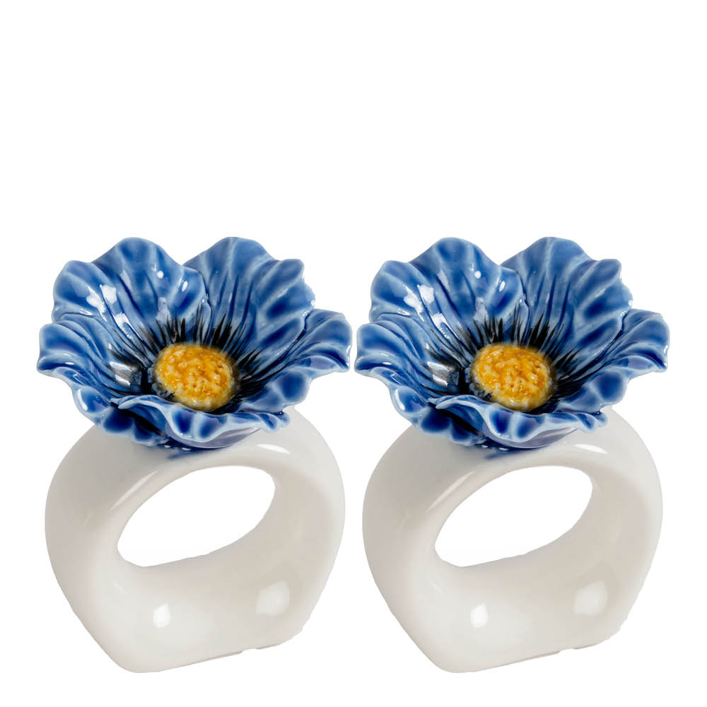 Poppy Servettring 2-pack Blå