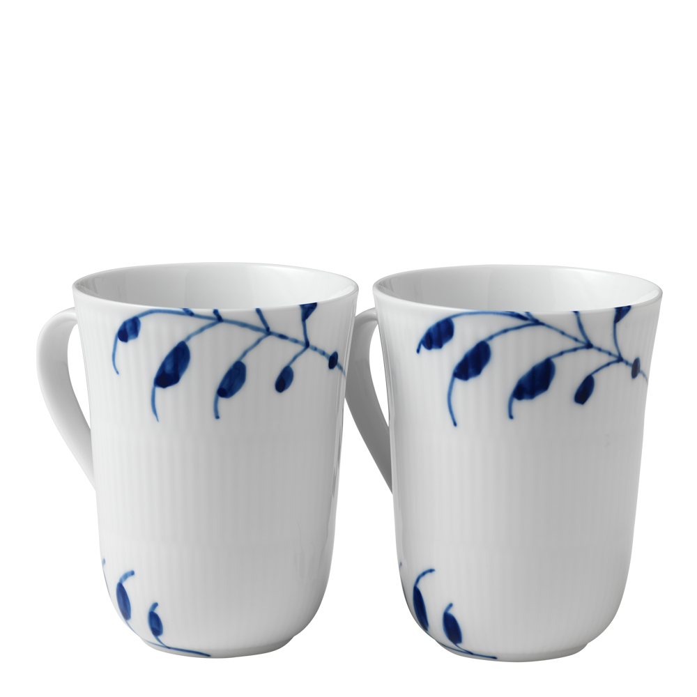 Blue Fluted Mega Mugg 33 cl 2-pack