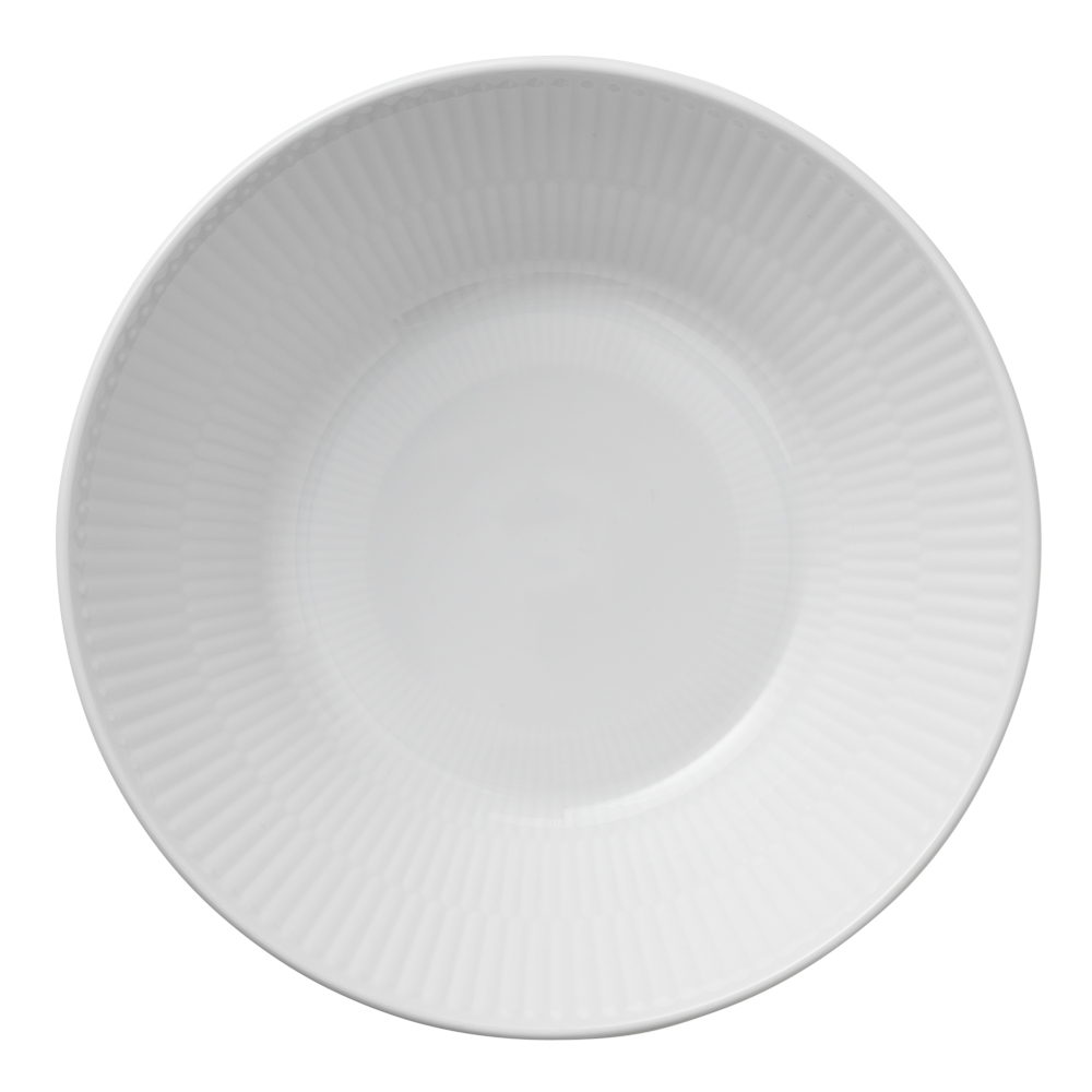 White Fluted Tallrik djup 17 cm 50 cl