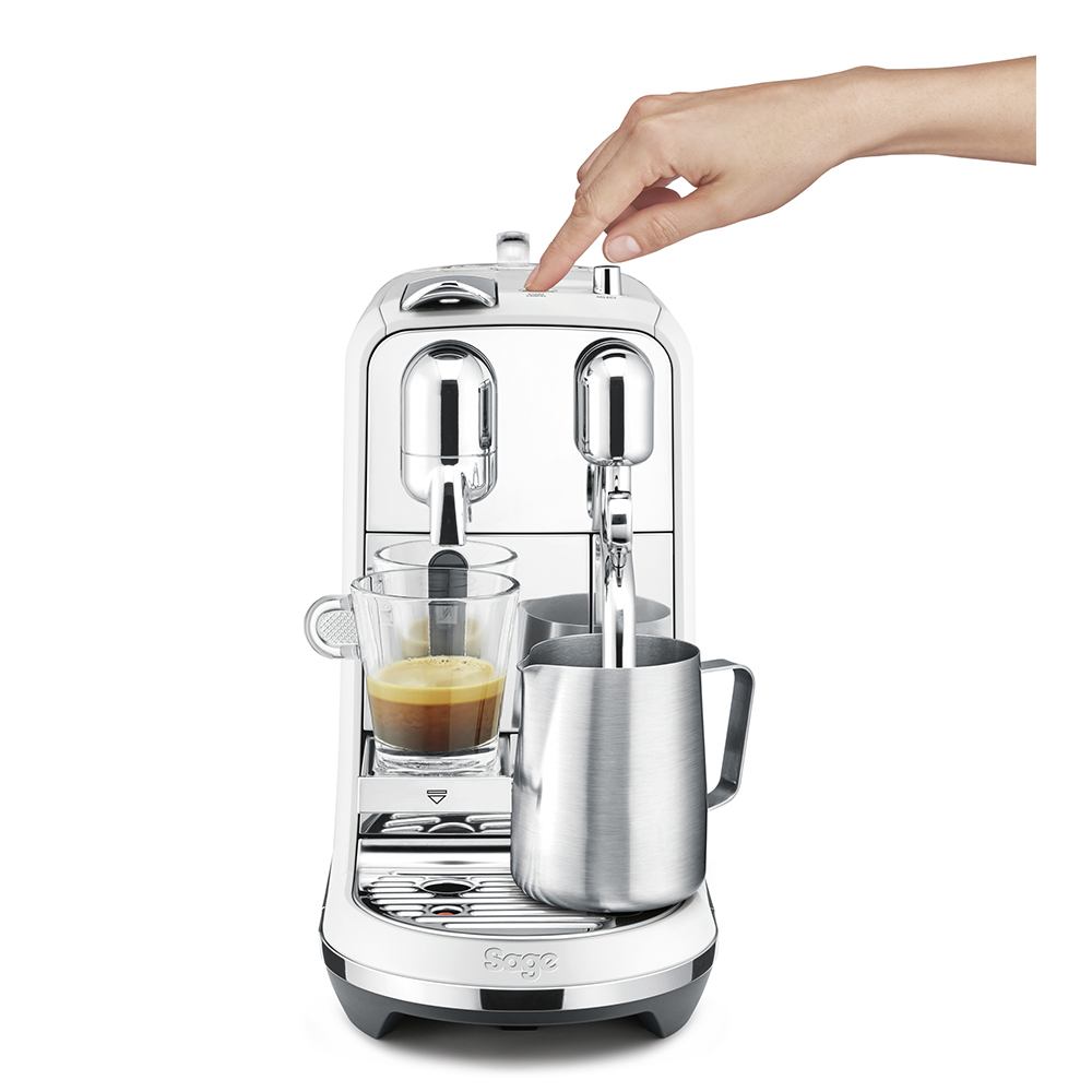 Sage The Creatista Plus Kaffemaskin Sea Salt White