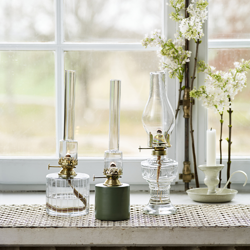 Fotogenlampa Rak Stor Glas Klar