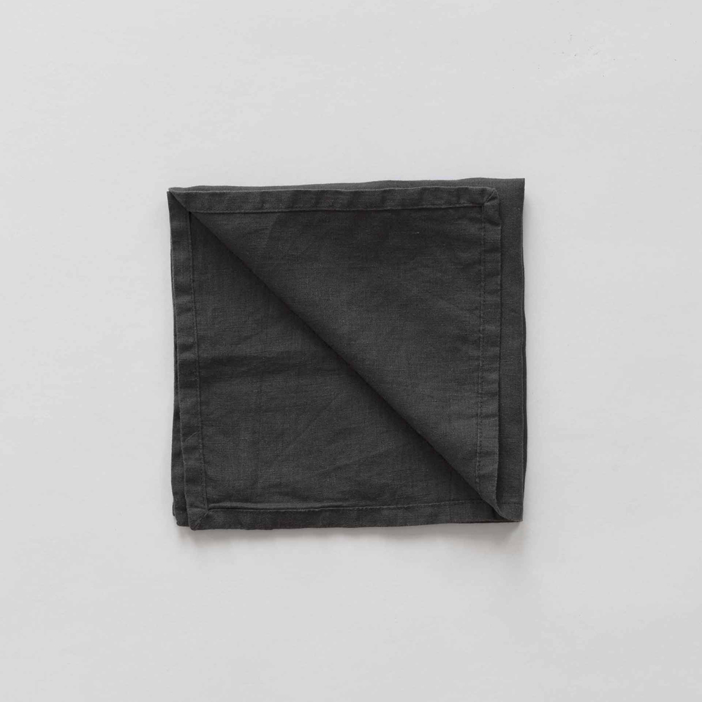 Lin Servett 45x45 cm Karbon