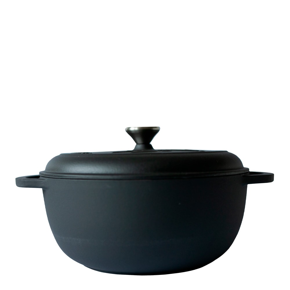 Gjutjärnsgryta mattemaljerad 6 L Mattsvart
