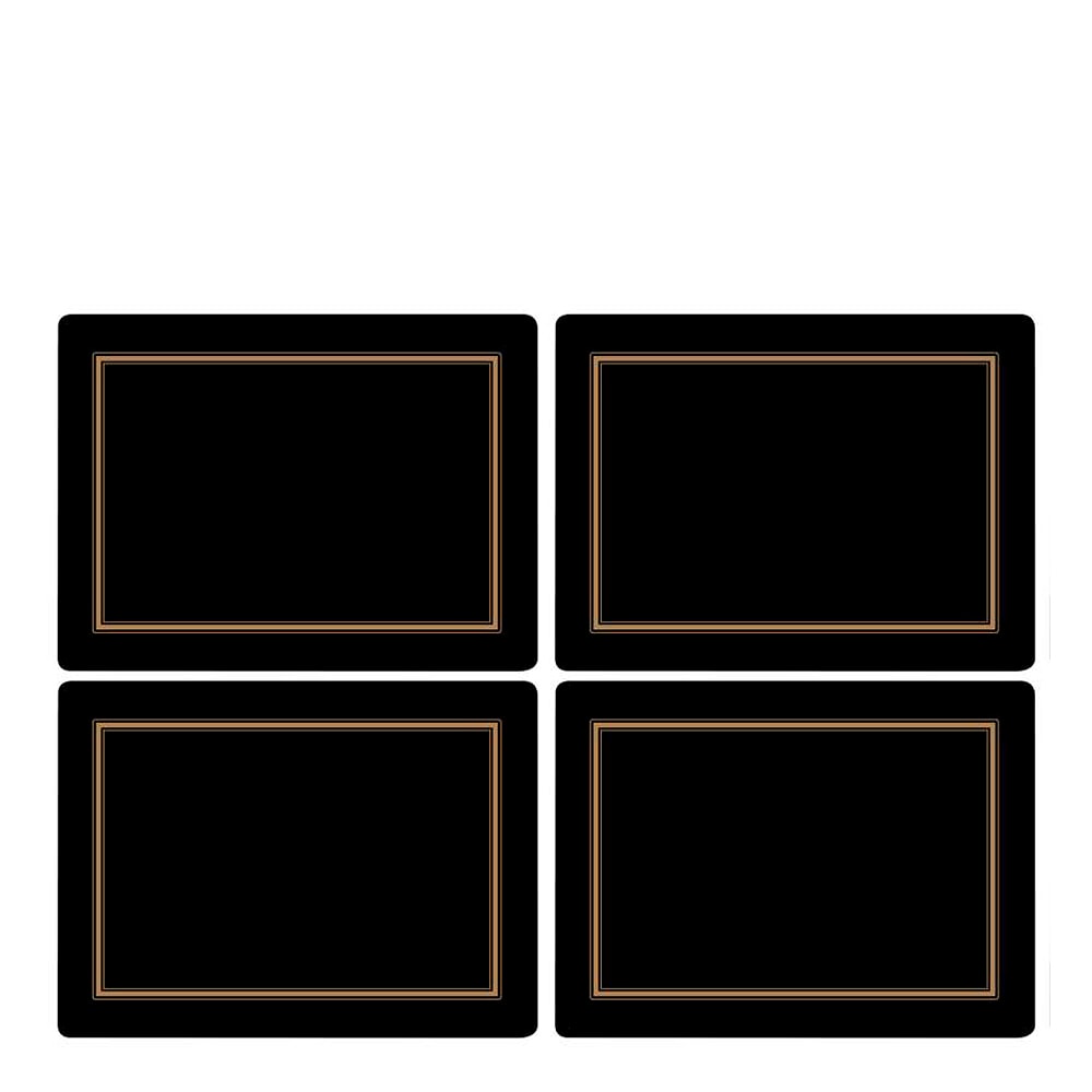 Classic Tablett 40x30 cm 4-pack Svart