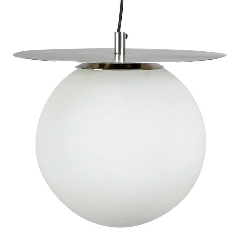 Lush Taklampa klot/skiva 27x22 cm Silver/Vit