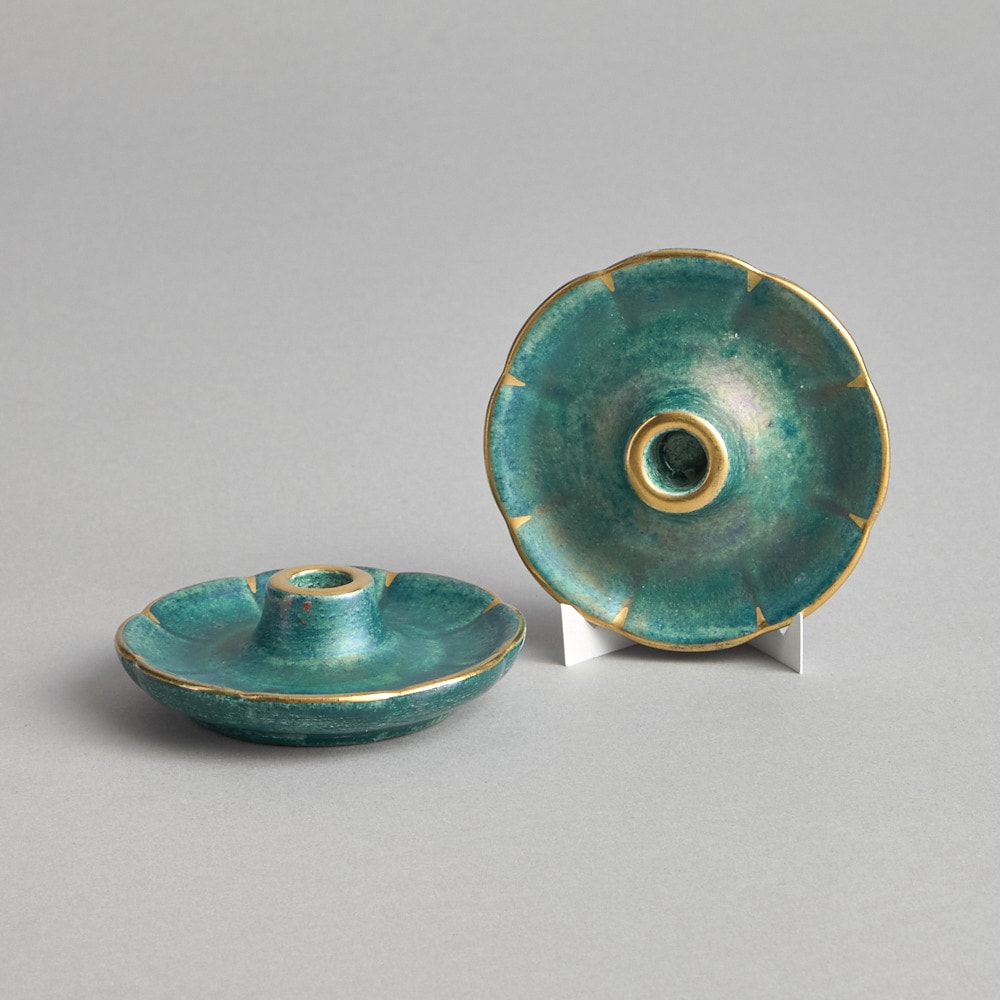 SÅLD Ljusstakar 2 st formgivna av Josef Ekberg