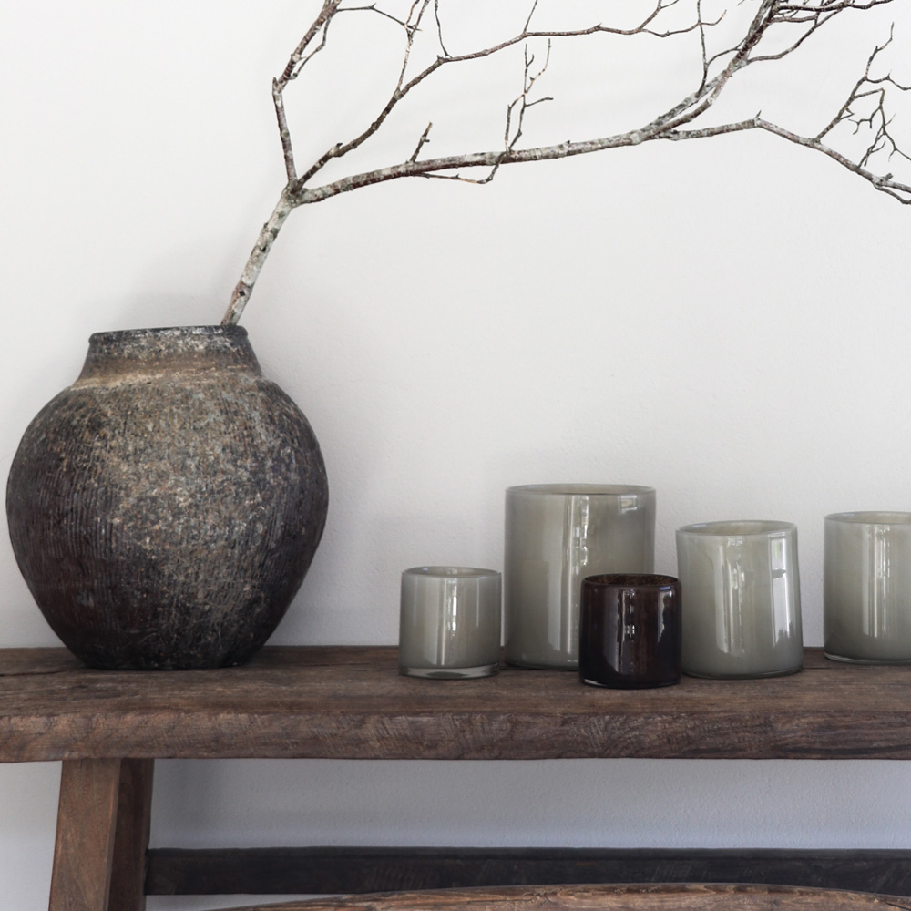 Lyric Ljuslykta 8x8 cm Warm Grey