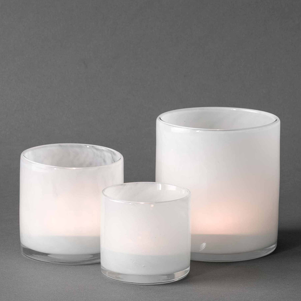 Lyric Ljuslykta 8x8 cm White