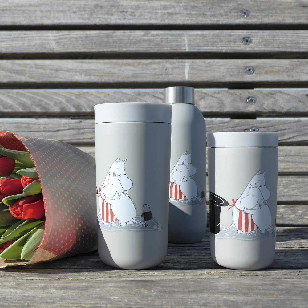 Mumin Keep Cool Dricksflaska 75 cl Soft Light Grey