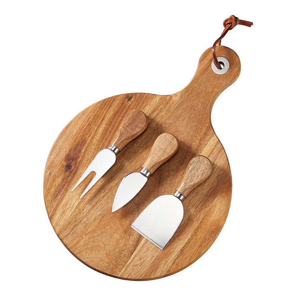 Ostbricka Akacia rund + Redskap