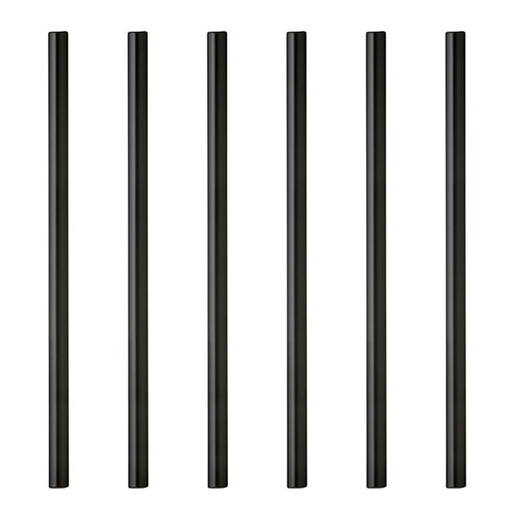 Sorrento Sugrör Glas 14,5 cm 6-pack Svart