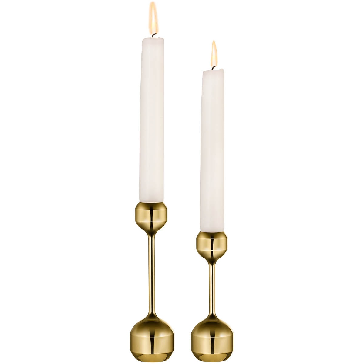Silhouette Ljusstake Set 12+14,5 cm Guld
