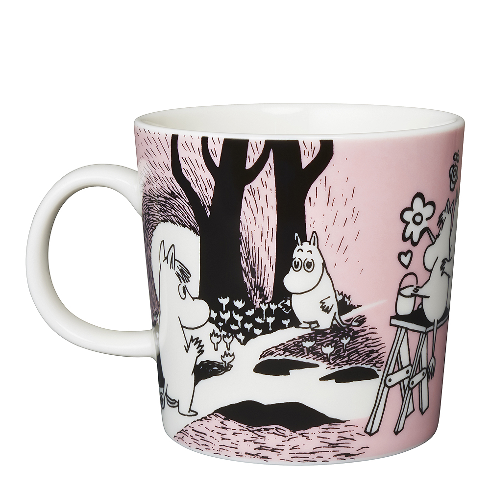 Muminmugg Kärlek Rosa