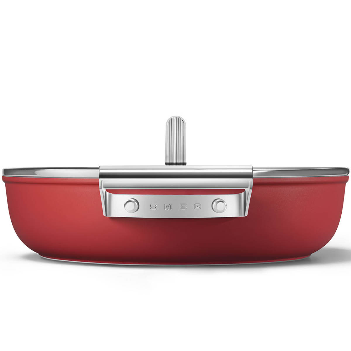 Smeg 50's Style Traktörpanna Glaslock 28 cm Röd