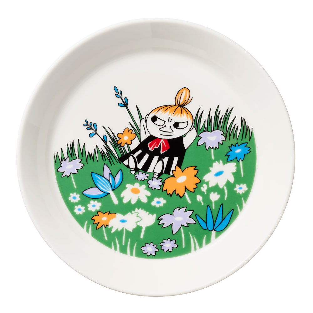 Mumin Tallrik Lilla My på Ängen 19 cm Vit/Grön
