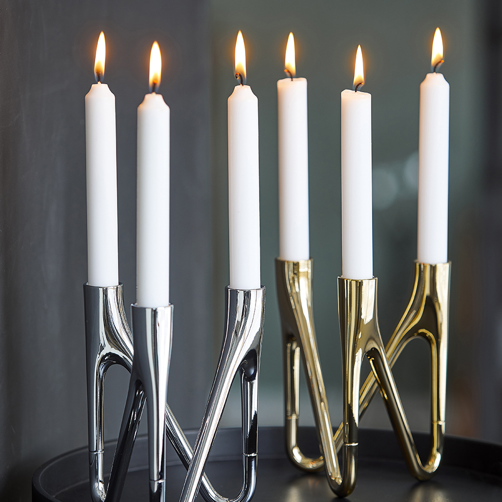 Roots Ljusstake 3 ljus Krom