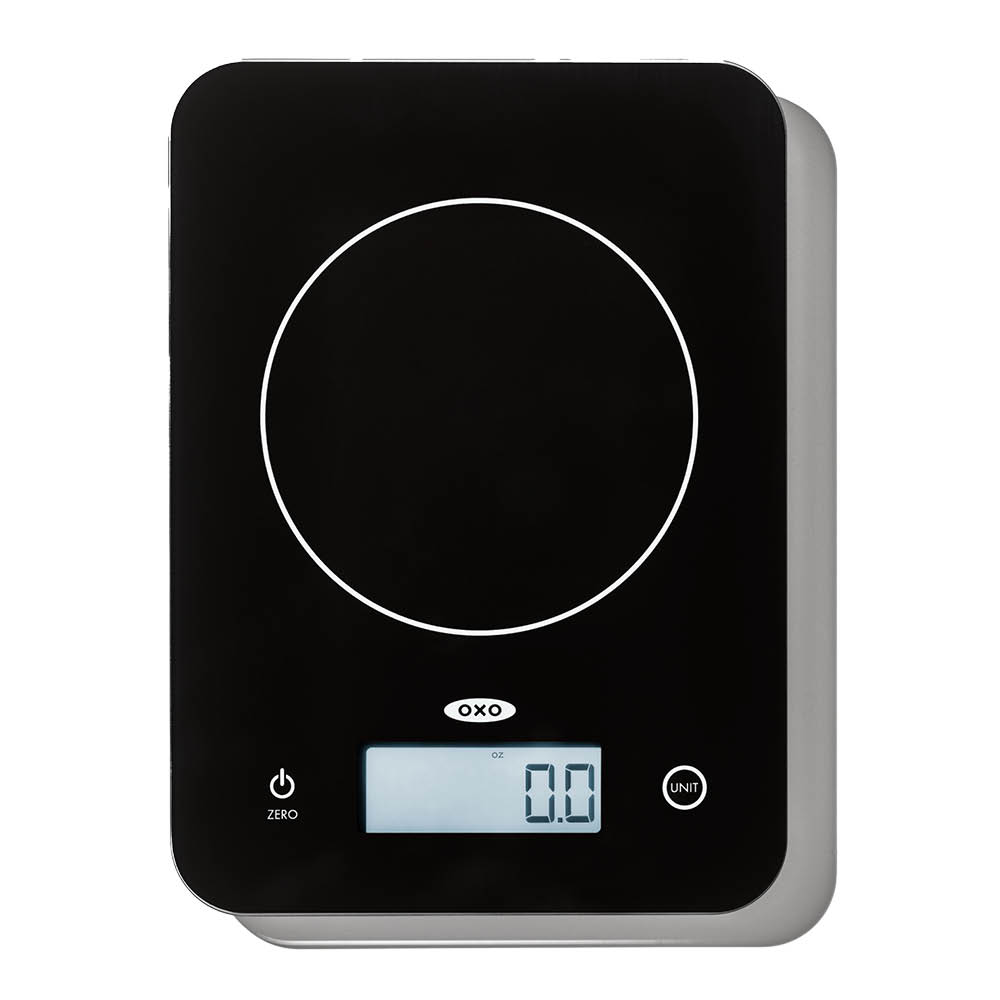 Köksvåg glas 21,5 cm Svart