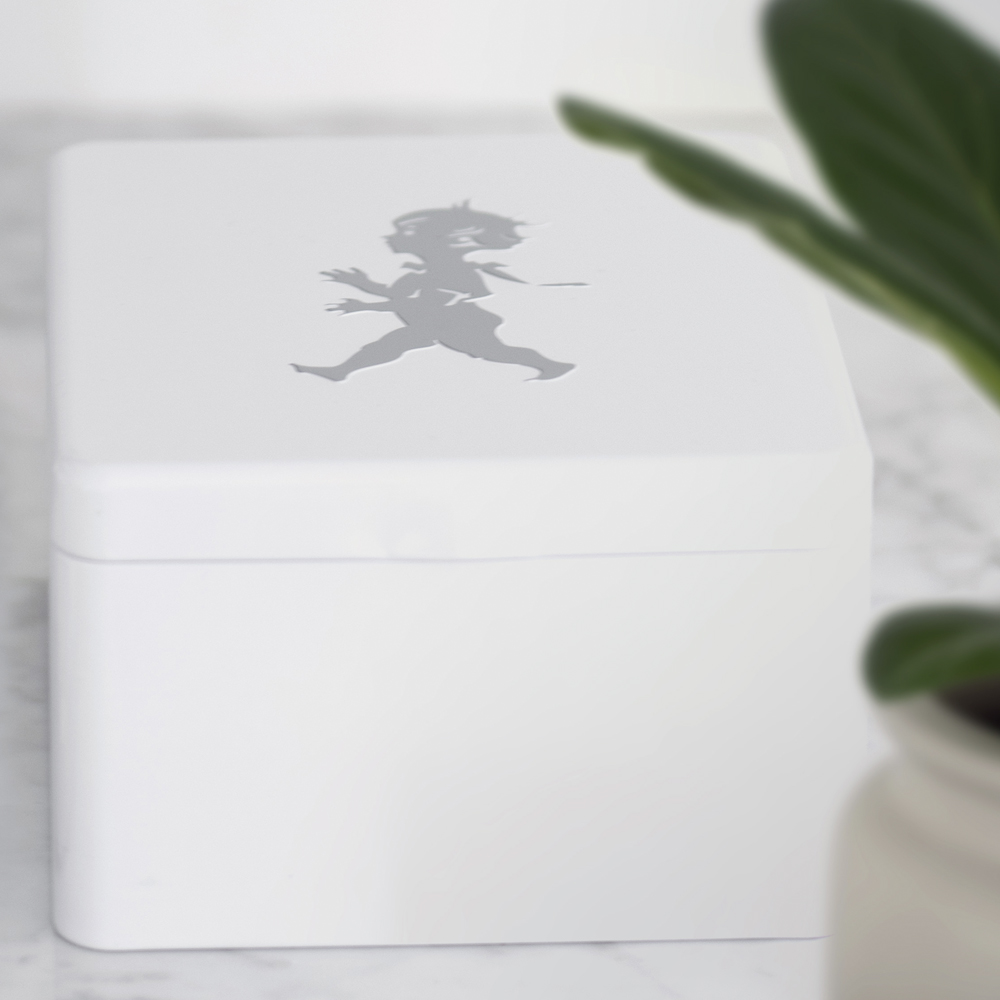 Burk för tepåsar 4 fack Vit Högblank