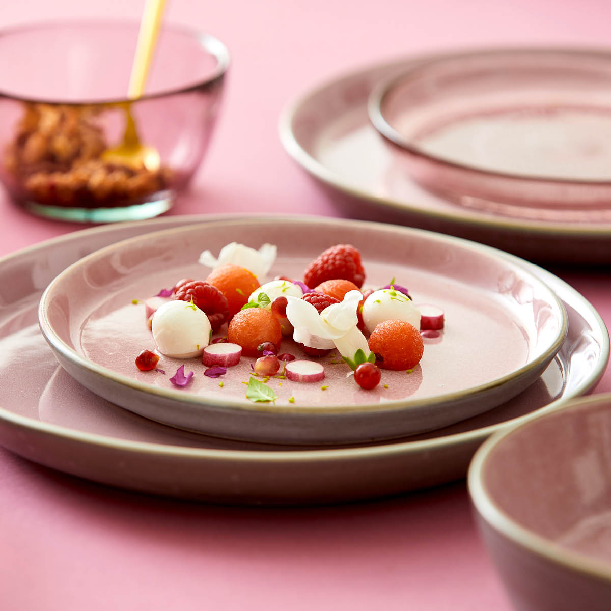 Tallrik Gastro 27 cm Grå/Rosa