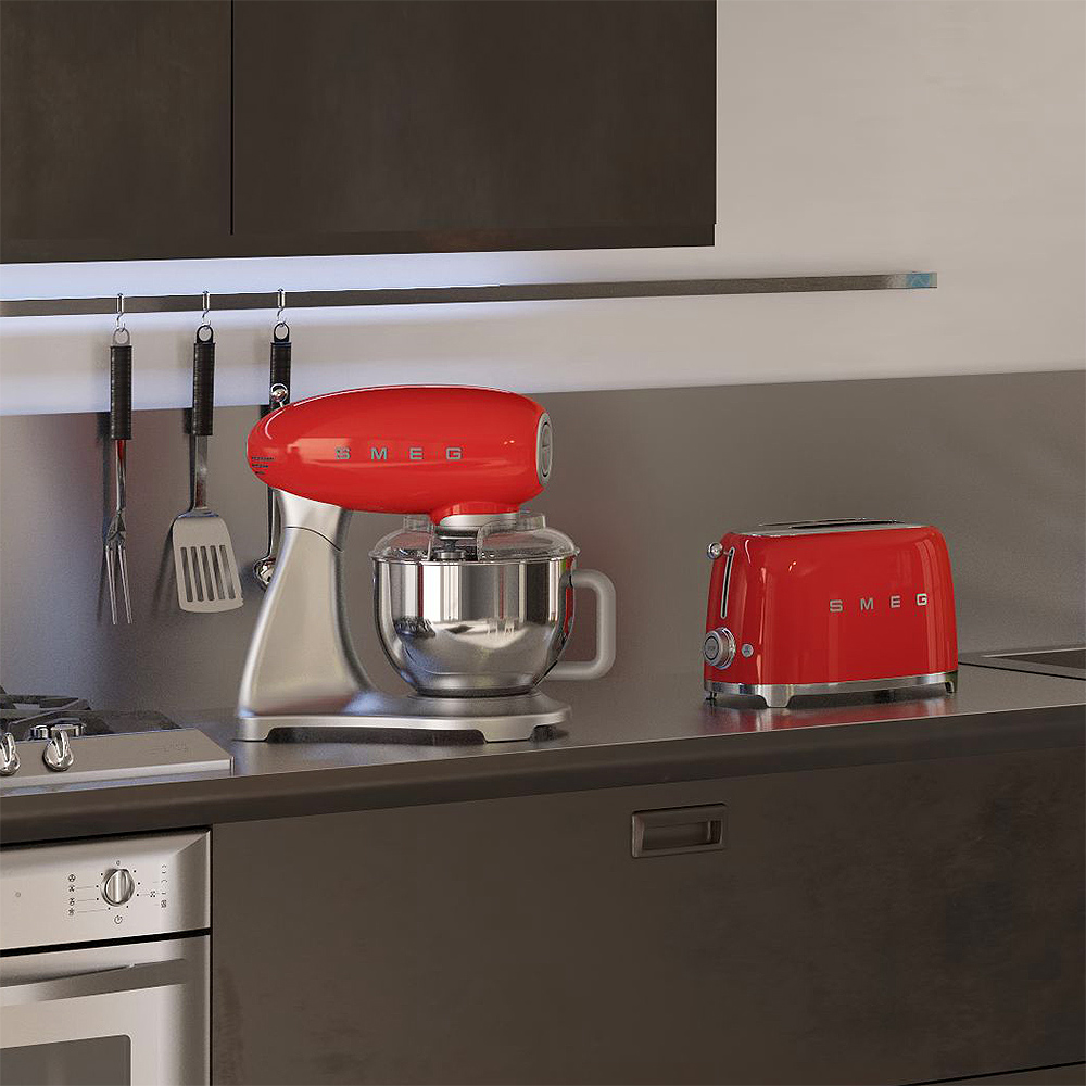 Smeg 50's Style Brödrost 2 skivor Röd