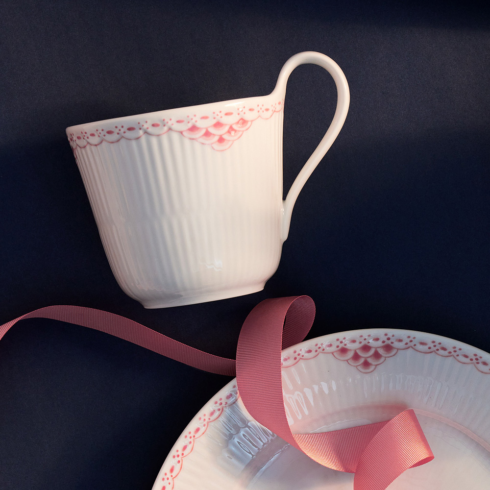 Coral Lace Kopp 33 cl Korall/Vit