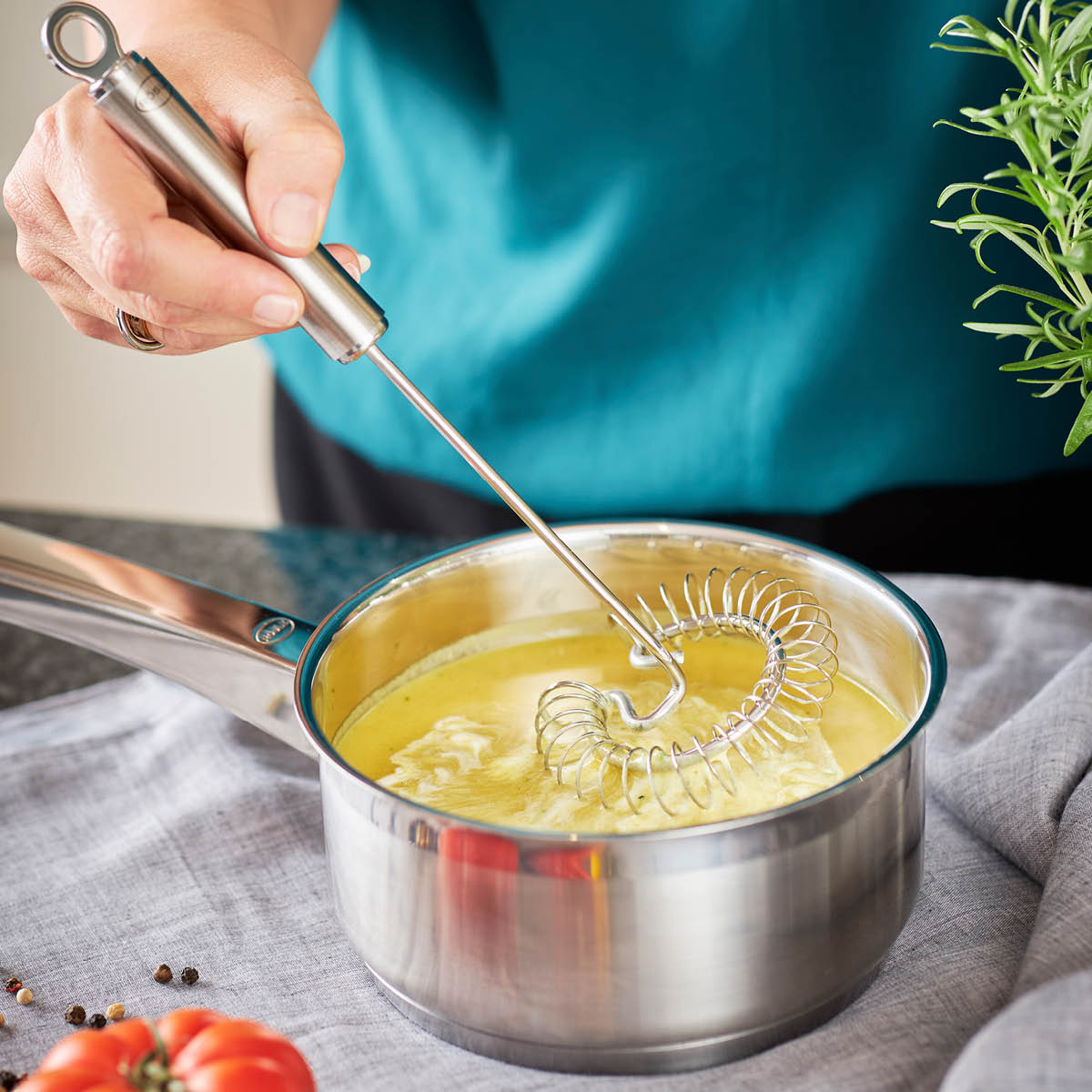 Spiralvisp 27 cm Stål