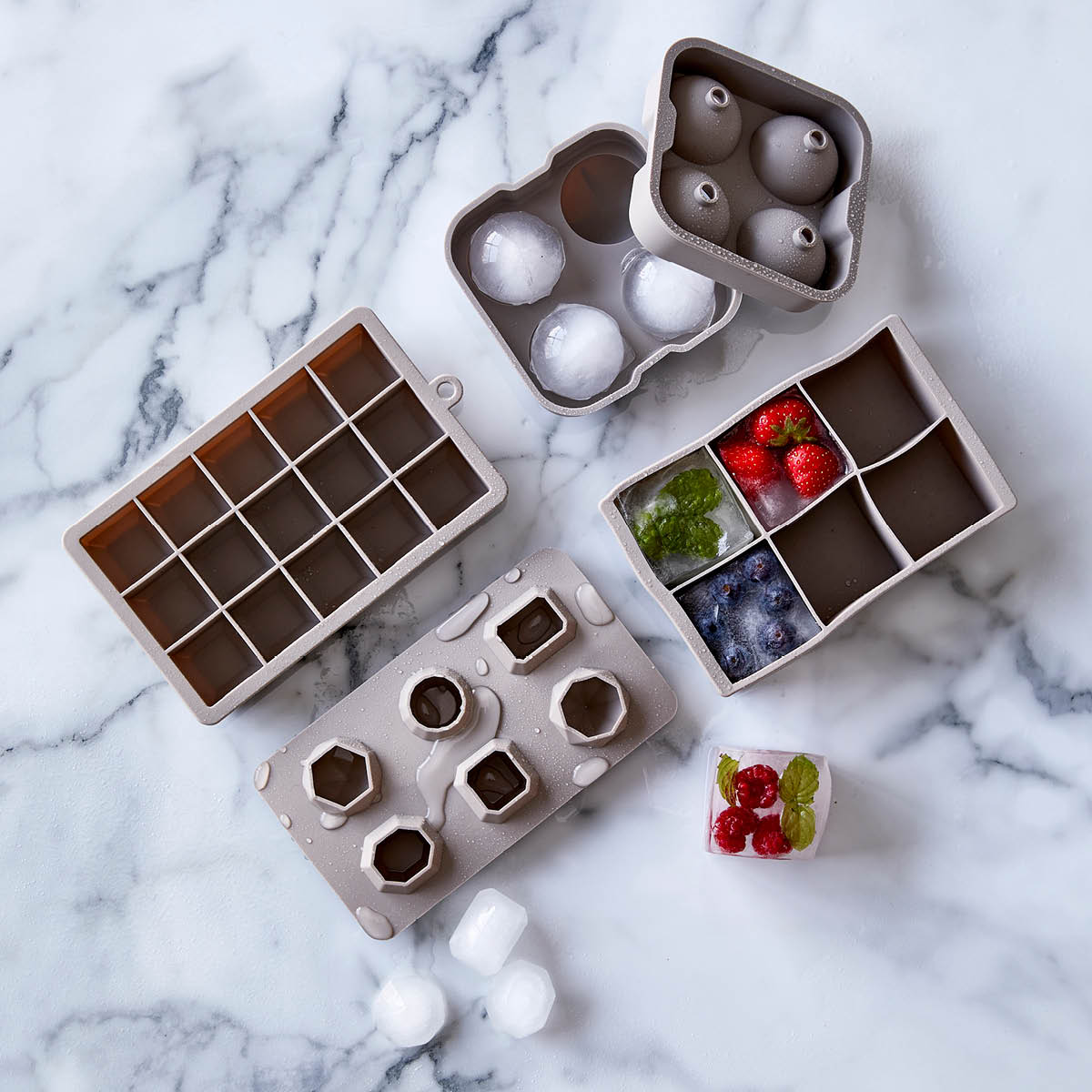 Isbitsform Liten Grå