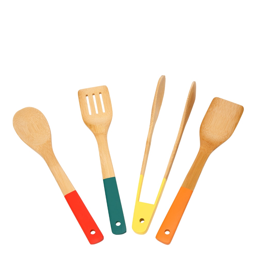 School of Wok Redskapskit 4 delar Bambu