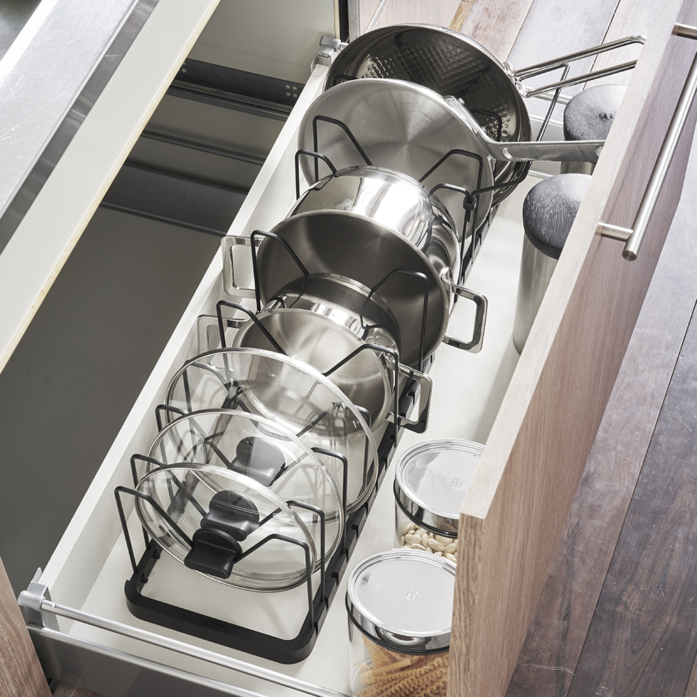 Tower Utdragbart Ställ för Köksredskap 45-82x20 cm Svart