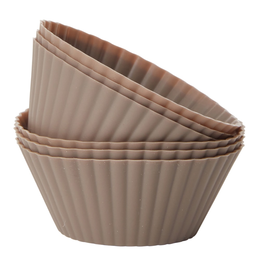 Muffinsfom i silikon 12-pack Brun