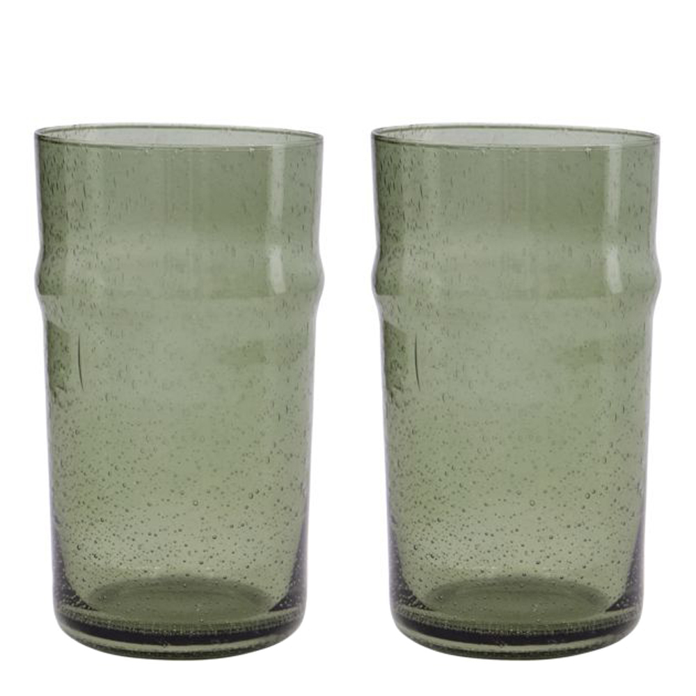 Rain Glas 14 cm 2-pack Grön