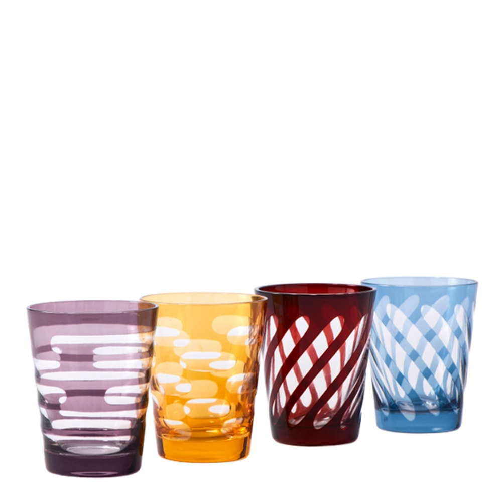 Tubular Tumblers 10 cm 4-pack Multi