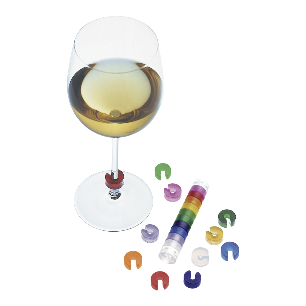 Färgkod till vinglas 10-pack