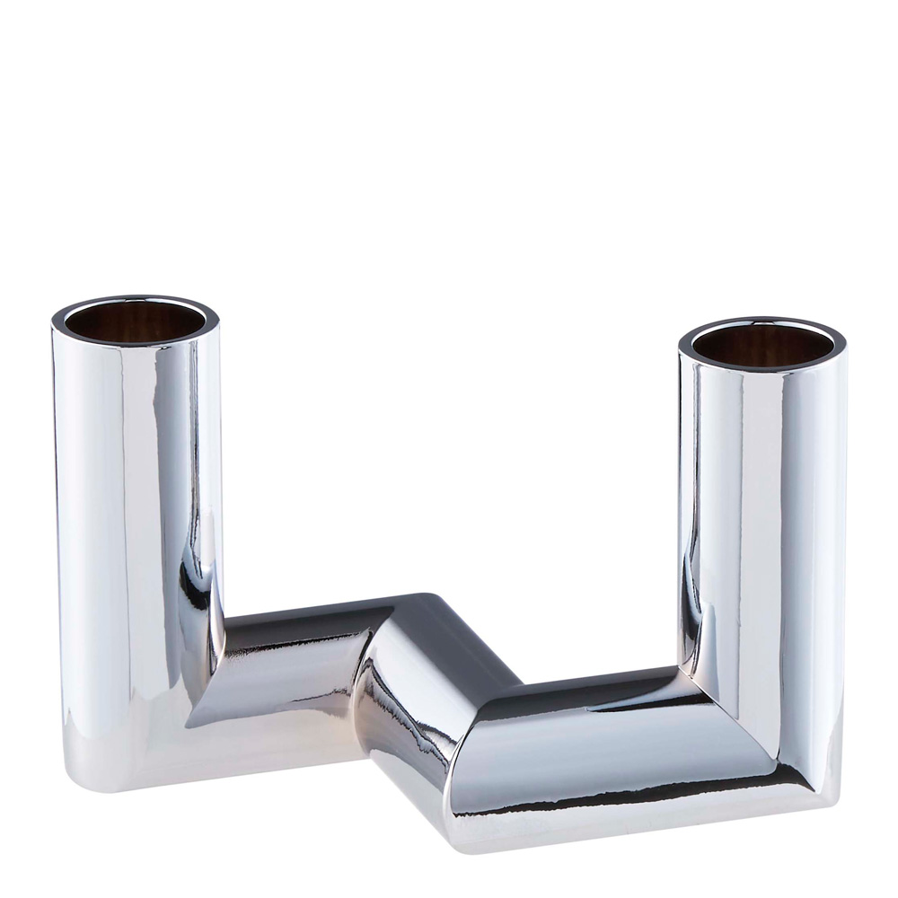 Matrix Ljusstake 2-armad 7,5 cm Silver