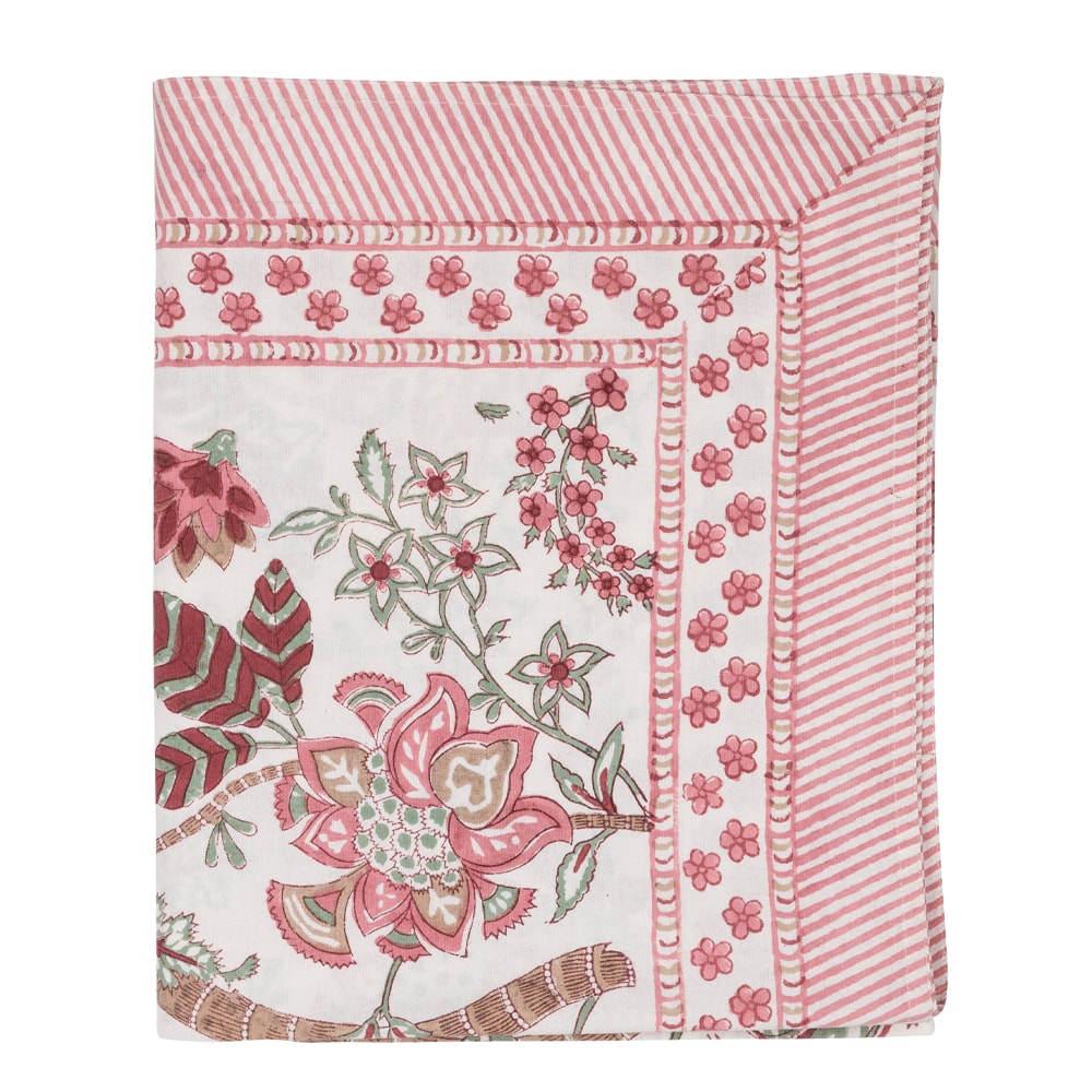 Floral Bordsduk 170x270 cm Rosa