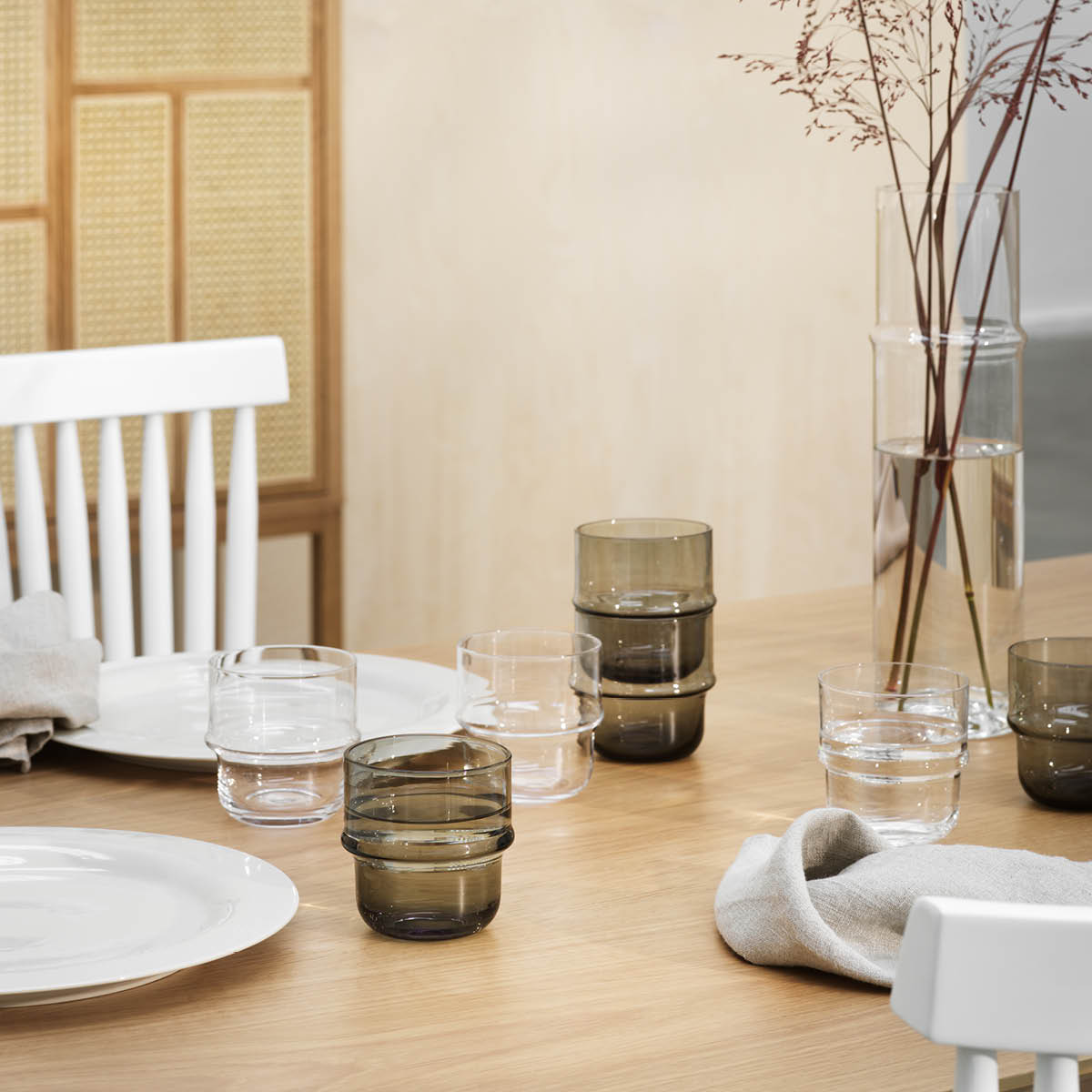 Unda Glas 2-pack Grå