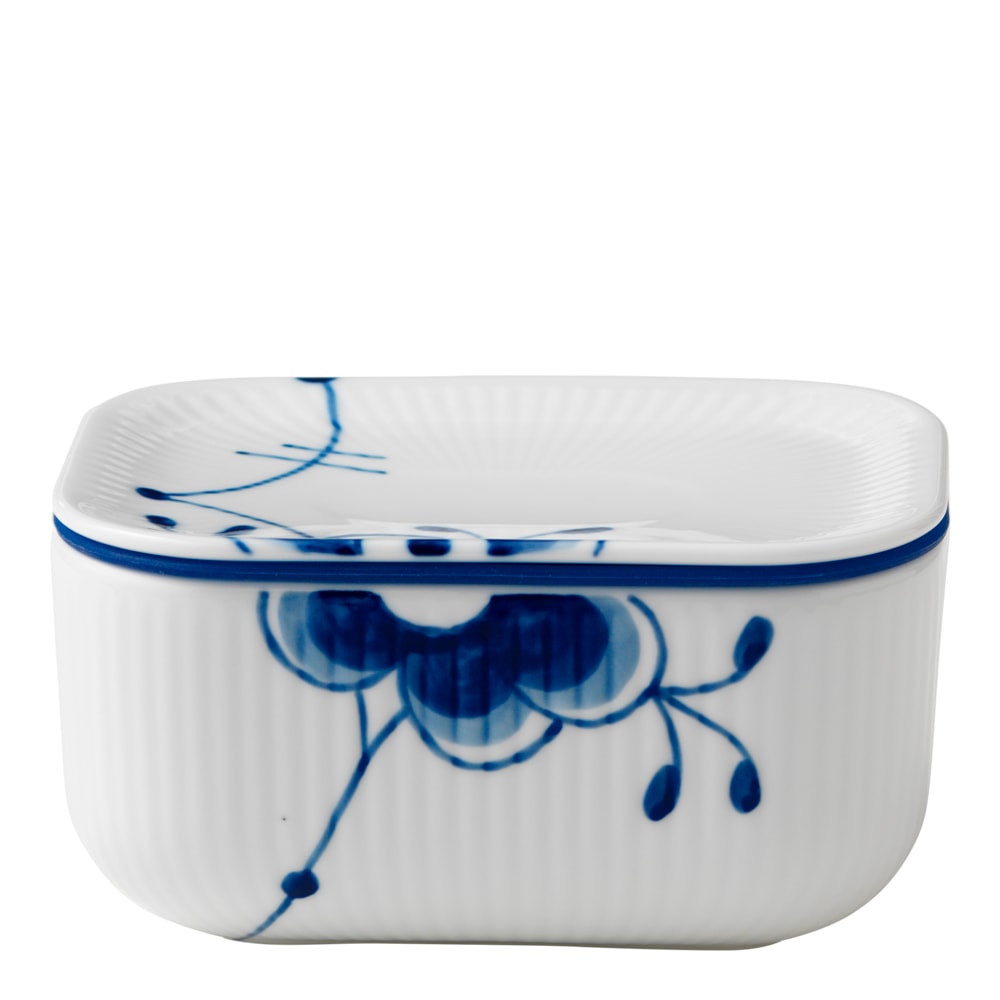 Blue Fluted Mega Smörask med lock 42 cl